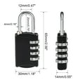 thumbnail image 5 of Uxcell 4 Digit Combination Padlock, 4mm Steel Shackle Code Padlocks Black 2Packs, 5 of 6