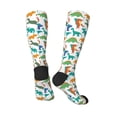 thumbnail image 4 of Daiia Sports Socks Colorful Dinosaur Printed Novelty Crew Socks for Men Women Knee High Socks Cotton Socks Soft & Breathable Support Unisex Socks, 4 of 9