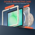 thumbnail image 6 of Case For Samsung Galaxy Tab A11 2025 / Galaxy Tab A9 2023 Handle Protective Cover 360° Rotating Ring Stand, Shockproof Dropproof Case For Kids Kickstand & Adjustable Shoulder Strap,Khaki, 6 of 10