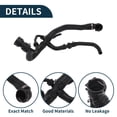 thumbnail image 4 of Manguera del radiador Unique Bargains No.7N0122101C para Volkswagen Sharan 2016 Caucho Negro 1 Pc Tubos de agua Buen sellado, 4 of 7