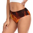 thumbnail image 2 of Fotbe Fiery Orange Flames Energy Calzones Estampados para Mujer – Ropa Interior de Algodón, Cómoda, Suave y Elástica-XX-Large, 2 of 6