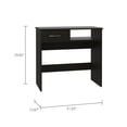 thumbnail image 4 of 2-Piece Home Office Set in Black Wengue with Shelves and Drawer for Small Spaces, 4 of 4