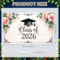 thumbnail image 2 of Gold Stars Graduation Banner Graduation Cap Class of 2026 Backdrop Diploma Black Tassel Grad Party Background for Graduation Party Class of 2026 Celebration Commencement Ceremony, 2 of 8