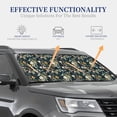 thumbnail image 4 of Honeii Watercolor Floral Print Foldable Car Sun Shade for Windshield, 2-Piece UV Protection Shade, Protects Car Interior, Ideal for Cars, Trucks, SUVs-Large, 4 of 6