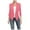 Pink, variant on Jacenvly Business Attire Women Lapels 3/4 Sleeve Cropped 2024 Blazers for Women Solid Cardigan Coat Soft Comfort Casual Trendy Slimming Blouse