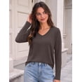 thumbnail image 4 of Zeagoo Basic T-Shirt for Womens Long Sleeve V Neck Tops Dressy Casual Shirts Fall Trendy, 4 of 6