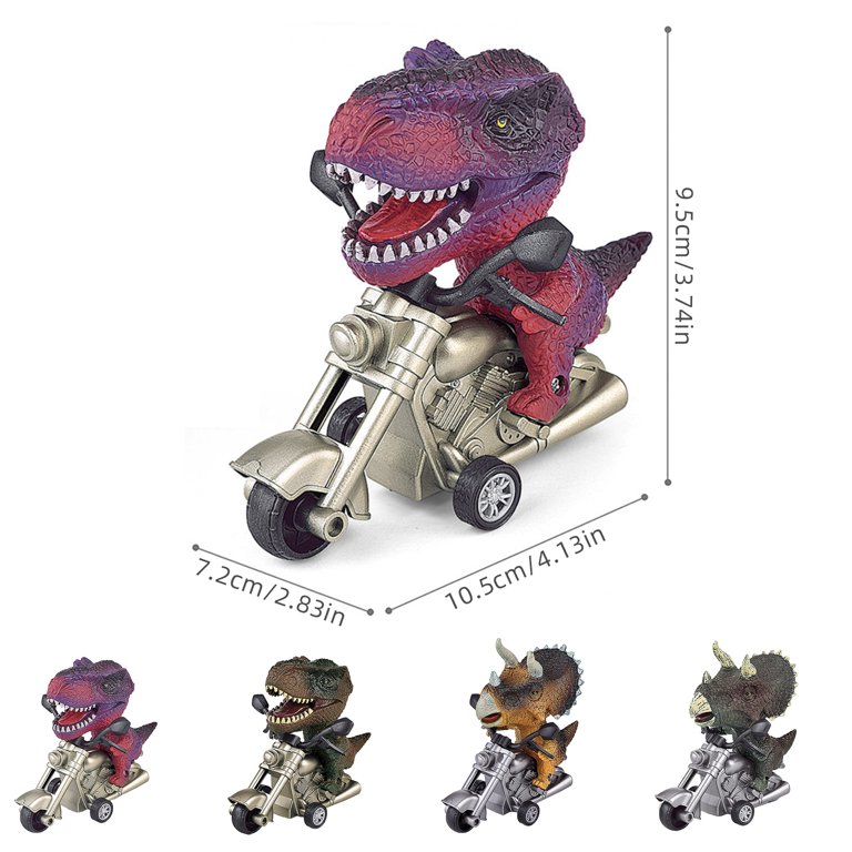 Carros de brinquedo de dinossauro 2 pacote friction powered jogo de  motocicleta T-rex e Triceratops Monster Dino Brinquedos para meninos idade  3,4