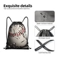thumbnail image 4 of Gaeub Baseball Breaking Glass Drawstring Backpack Bag Sport Gym Sackpack Heavy Duty String Backpack for Men Women-Small, 4 of 6
