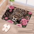 thumbnail image 5 of Rose Leopard Polyester Non-Slip Machine Washable Floor Mat: Outdoor Carpet Floor Mats, 5 of 6
