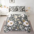 thumbnail image 2 of jejeloiu Country Floral Flowers 7-Piece Twin Bedding Sets,Rustic Botanical Wild Plant Bedding Comforter Set,Gray White Green Sheet Sets For Girls,Microfiber Bedroom Decor Reversible, 2 of 8