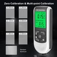 thumbnail image 2 of Mistaha High Accuracy Coating Thickness Meter for Paint/Enamel/Chrome Measurement - ABS Material, 0-2000UM Test Range, Black/White, Portable Design, Calibration Film Included, 2 of 6