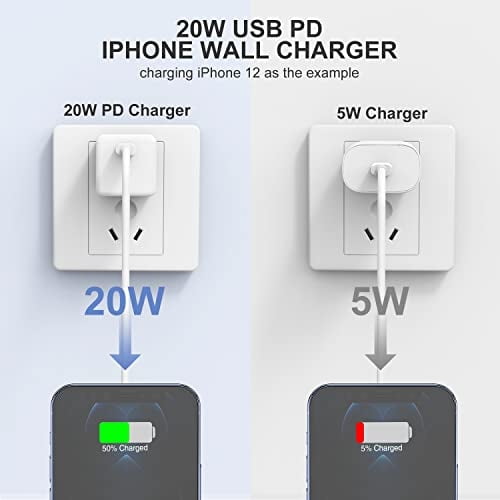 Cargador rápido para iPhone 13 12 Pro Max,【Apple MFi certificado】Caja