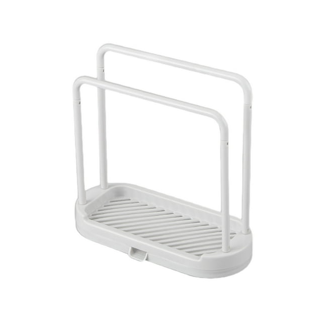 Wall-Mounted Kitchen Dishcloth Rack with Detachable Drainer, Multi-Functional Sponge and Utensil Organizer