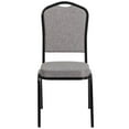 thumbnail image 3 of HERCULES Series Crown Back Stacking Banquet Chair in Gray Fabric - Black Frame, 3 of 9
