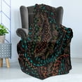 thumbnail image 4 of Floral Soft Flannel Fleece Throw Blanket, Colorful Herbs and Flowering Stems on Dark Backdrop Nature Coming Alive in Spring, Cozy Plush for Indoor and Outdoor Use, 50" x 60", Multicolor, by Ambesonne, 4 of 5