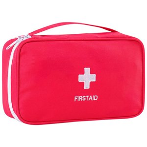 First Aid Bag - First Aid Kit Bag Empty for Home Outdoor Travel Camping Hiking, Mini Empty Medical Storage Bag Portable Pouch (Red Bag)