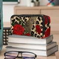 thumbnail image 6 of MUOOUM Pencil Case, Red Roses Leopard Print Large Capacity Pencil Pouch Stationery Pen Bag, 6 of 7