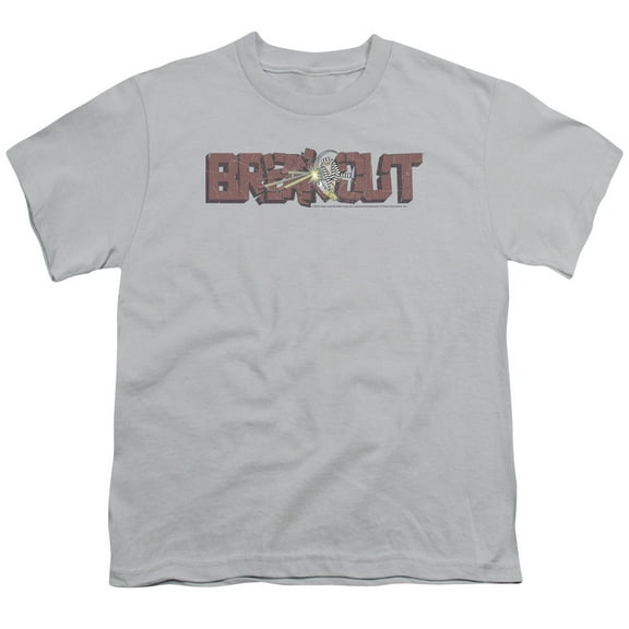 Atari Breakout Distressed S/S Youth 18/1 T-Shirt Silver