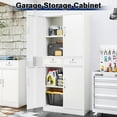 thumbnail image 3 of BESFUR Metal Storage Cabinet With Two Drawers and Adjustable Shelves for Garage, Office, Classroom - White, 3 of 9
