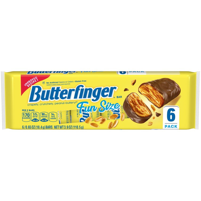 Butterfinger Chocolate Bars, Fun Size, 3.9 oz, 6 Pack