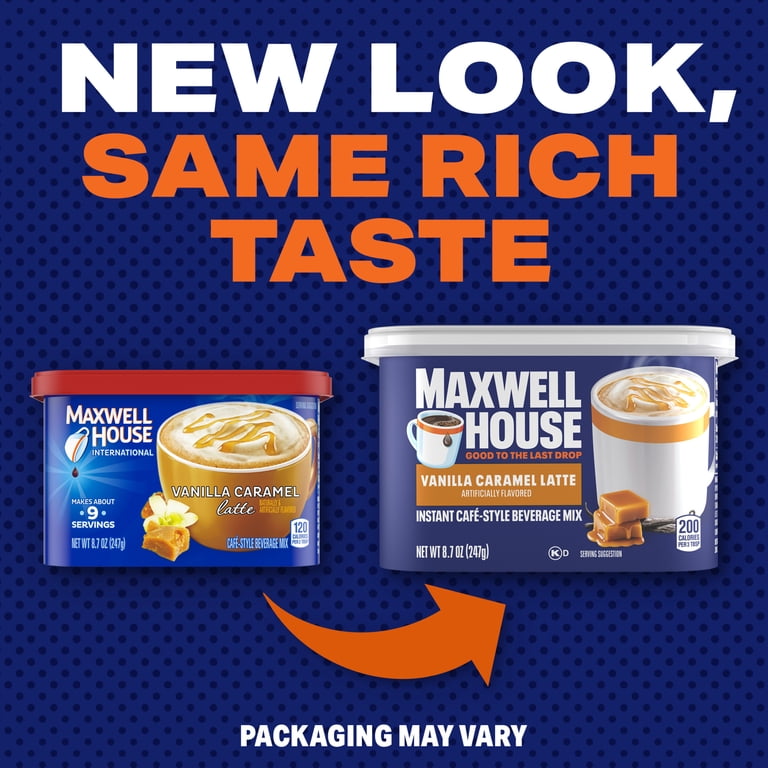 Maxwell House, Cafe-Style Beverage Mix, 8.7 oz, Vanilla Caramel