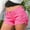Hot Pink, variant on Women's Denim Shorts High Waist Retro Casual Ripped Distressed Summer Fashion Stretch Comfortable Lightweight Style