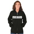 thumbnail image 3 of Genius Periodic Table Science Nerd Unisex Fleece Graphic Zip Up Hoodie Brisco Brands 2X, 3 of 5