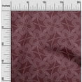thumbnail image 2 of oneOone Cotton Poplin Maroon Fabric Running Stitch Floral Dress Material Fabric Print Fabric By The Yard 42 Inch Wide, 2 of 4
