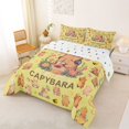thumbnail image 2 of Manfei Lovely Capybara Full Size Comforter Sets,Cute Animals Bedding Comforter Set,Yellow Green,Polkadot Reversible,3pcs,1 Comforter and 2 Pillowcases, 2 of 7
