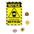thumbnail image 5 of Notice Please Wear Mask In This Area For Safety Door Window Social Distancing Required Aluminum Metal Sign 18"x24", 5 of 5