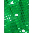 thumbnail image 6 of inhzoy Kids Boys Girls Shiny Sequin Vest Waistcoat Jacket Modern Dance Costume Green-A 150, 6 of 7
