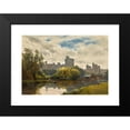 thumbnail image 2 of Alfred de Bréanski 24x18 Black Modern Framed Museum Art Print Titled - Windsor Castle from the Thames, 2 of 5
