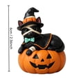 thumbnail image 5 of TACILIP Home Decor, 1PC Halloween Witch Figurines With Pumpkin Resin Skeleton Owl Statue Mini Tabletop Fall Decor Ornaments For Party Home Shelf Mantel Dec, Home Gifts, 5 of 8