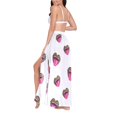 thumbnail image 3 of Women Sarong Wraps Leopard Red Lips Swimsuit Beach Pareo Bikini Coverups Skirt L, 3 of 7