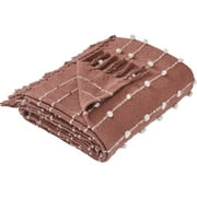 Modern Threads Lana Adult Cotton Throw Blanket, Rust