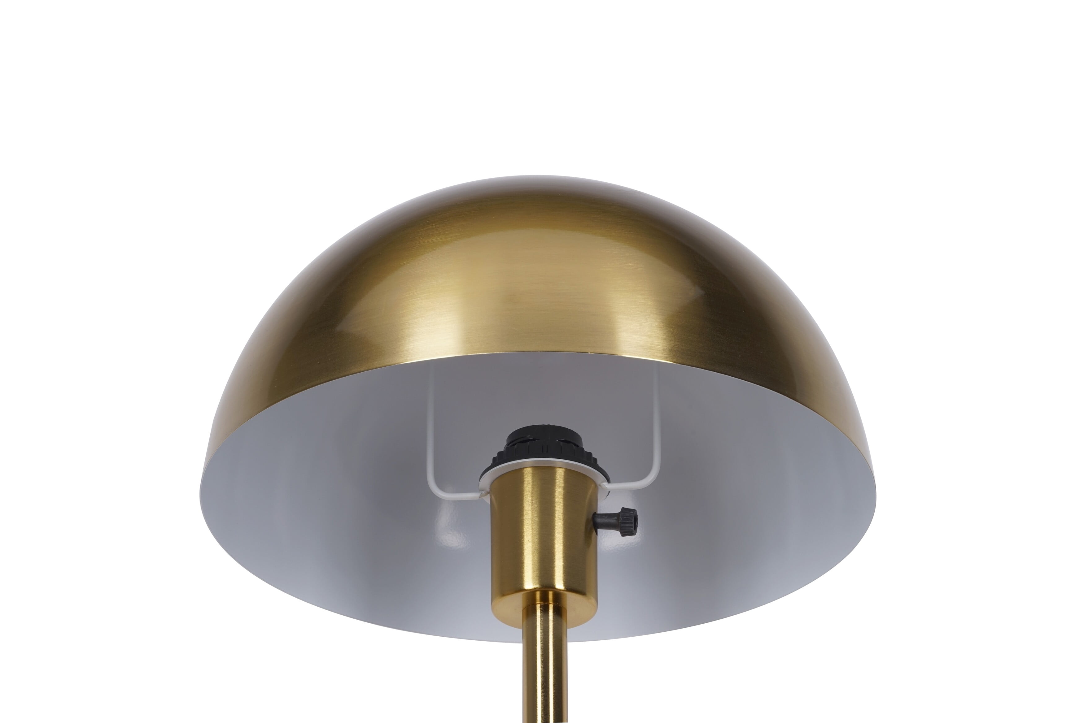 Kenroy Home Vega 56'' Floor Lamp with Brushed Gold Metal Dome Shade Modern Floor Light Fixture for Living Room, Bedroom, or Office, Brushed Gold