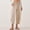 Khaki plus size wide leg pants a1, variant on Women Plus Size Wide Leg Elastic Waist Pants with Pockets Casual Solid Boho Ankle Trousers Beach Party Work Lounge Palazzo, Gold XL