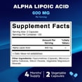 thumbnail image 2 of Suplemento vitamínico de ácido alfa lipoico (ALA) 600 mg 240 cápsulas, 2 of 8