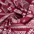 thumbnail image 4 of STP Goods  Elephant Cotton Blanket & Bedspread w/ Fringe Bordeaux, 4 of 9