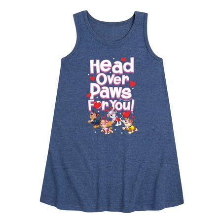 

Paw Patrol - Head Over Paws For You - Toddler and Youth Girls A-line Dress