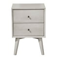 thumbnail image 1 of Alpine Furniture Flynn Mid Century Modern 2 Drawer Nightstand, Gray, 1 of 3