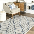 thumbnail image 4 of nuLOOM Boyce Contemporary Leaves Area Rug, 4' x 6', Blue, 4 of 9