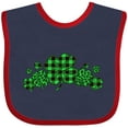 thumbnail image 3 of Inktastic St. Patrick's Day Clovers in Plaid Boys or Girls Baby Bib, 3 of 4