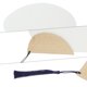 thumbnail image 3 of Ofertas Únicas 1 Pc Abanico Plegable Redondo de Papel Xuan de Doble Cara con Mango Corto de Bambú Blanco [Abanico Plover Redondo de Mango Corto de Doble Cara], 3 of 5