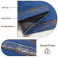 thumbnail image 6 of Round Rugs 5Ft, Blue Wooden Grain Round Area Rug Washable Indoor Throw Carpet, Farmhouse Mottled Planks Country Soft Non Slip Circle Rug for Cabinet Bathroom Home Decor Aesthetic, 6 of 8