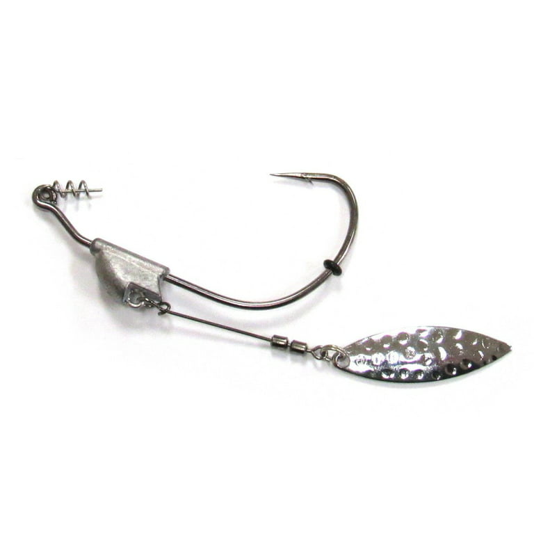 Harmony Fishing - Razor Series UnderSpin Swimbait Hooks 4 Pack w/ 5 Bait  Pegs 3/16oz, 5/0 Hook