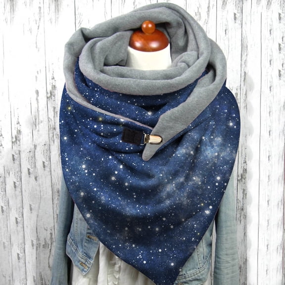 Multicolor Scarfs Scarf Fashion Winter Women Print Button Soft Wrap Casual Warm Scarves Shawls