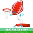 thumbnail image 6 of GoSports Splash Hoop PRO Swimming Pool Basketball Game - Includes Poolside Water Basketball Hoop, 2 Balls and Pump - Red, 6 of 8