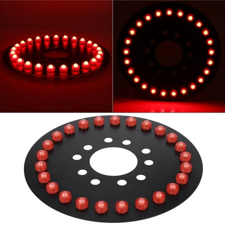 Ejoyous Car Spare Tire LED Lamp Rear 3rd Brake Decor Light Red Light for Jeep Wrangler JK TJ 07-16, Brake Light, Spare Tire Light for Jeep