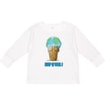 thumbnail image 3 of Inktastic Keep It Cool Melting Earth Ice Cream Cone Boys or Girls Long Sleeve Toddler T-Shirt, 3 of 5